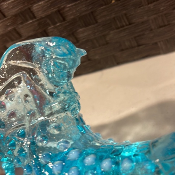 Vintage 1940 blue Fenton hobnail shoe Cinderella design - Picture 4 of 8